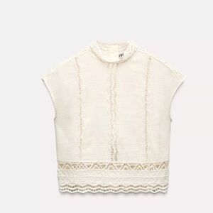 Elegant Cream Lace Women's Top